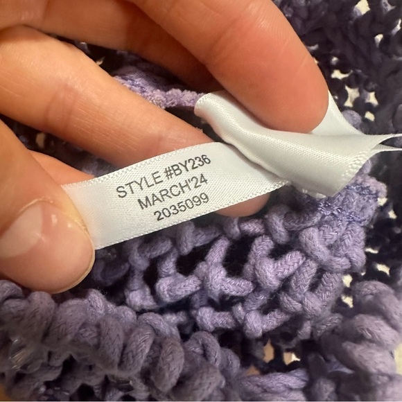 J crew Girls' beaded crochet pouch bag purple - Picture 2 of 3